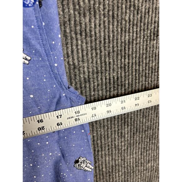 Mad Engine Mens Button Up Shirt Size Small Novelty Nasa Astronauts Short Sleeve - Picture 7 of 8